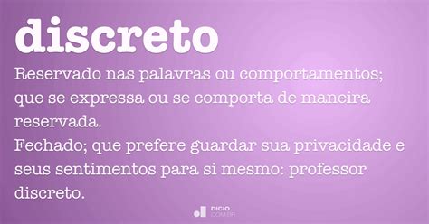Diskreto.