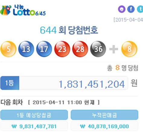 나눔로또645당첨번호.